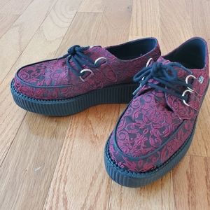 T.U.K. Burgundy Mondo Creeper size 7 (womens)